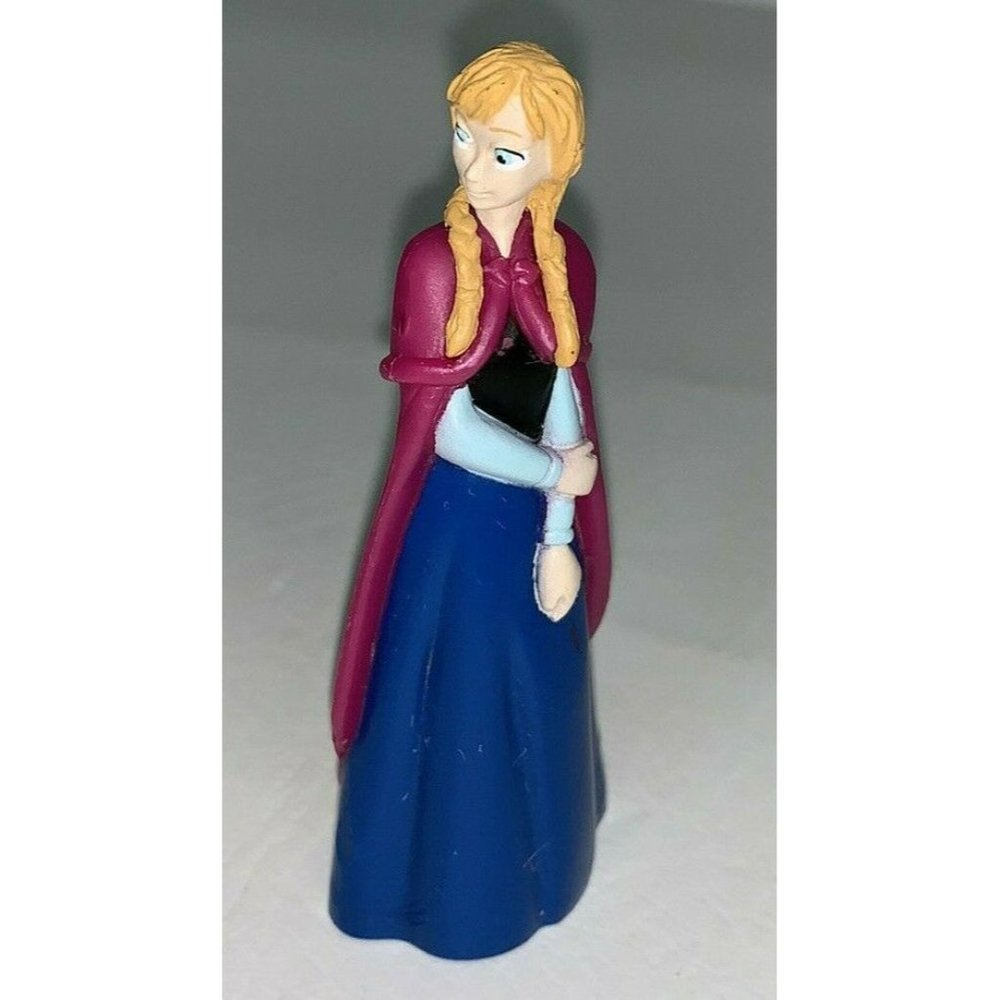Disney Frozen Princess Anna 3" Tall Mini PVC Doll Figure Cake Topper